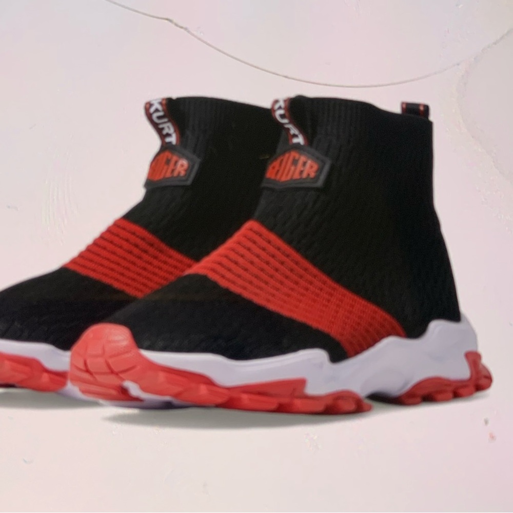 Kirt Geiger LondonBlack and Red kids High-Top Sneakers